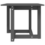 Black Square Oak Wooden Bedside Table 1