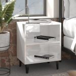 Luxury High Gloss White Bedside Table