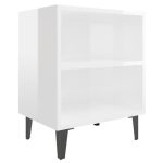 Luxury High Gloss White Bedside Table 2