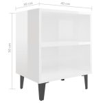 Luxury High Gloss White Bedside Table 4