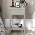 Petite Grey 1 Drawer Bedside Table2