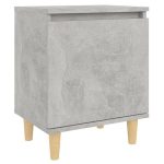 Stylish Concrete effect Wooden Bedside Table 2