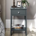 Tiny Midnight Blue 1 Drawer Bedside Table2